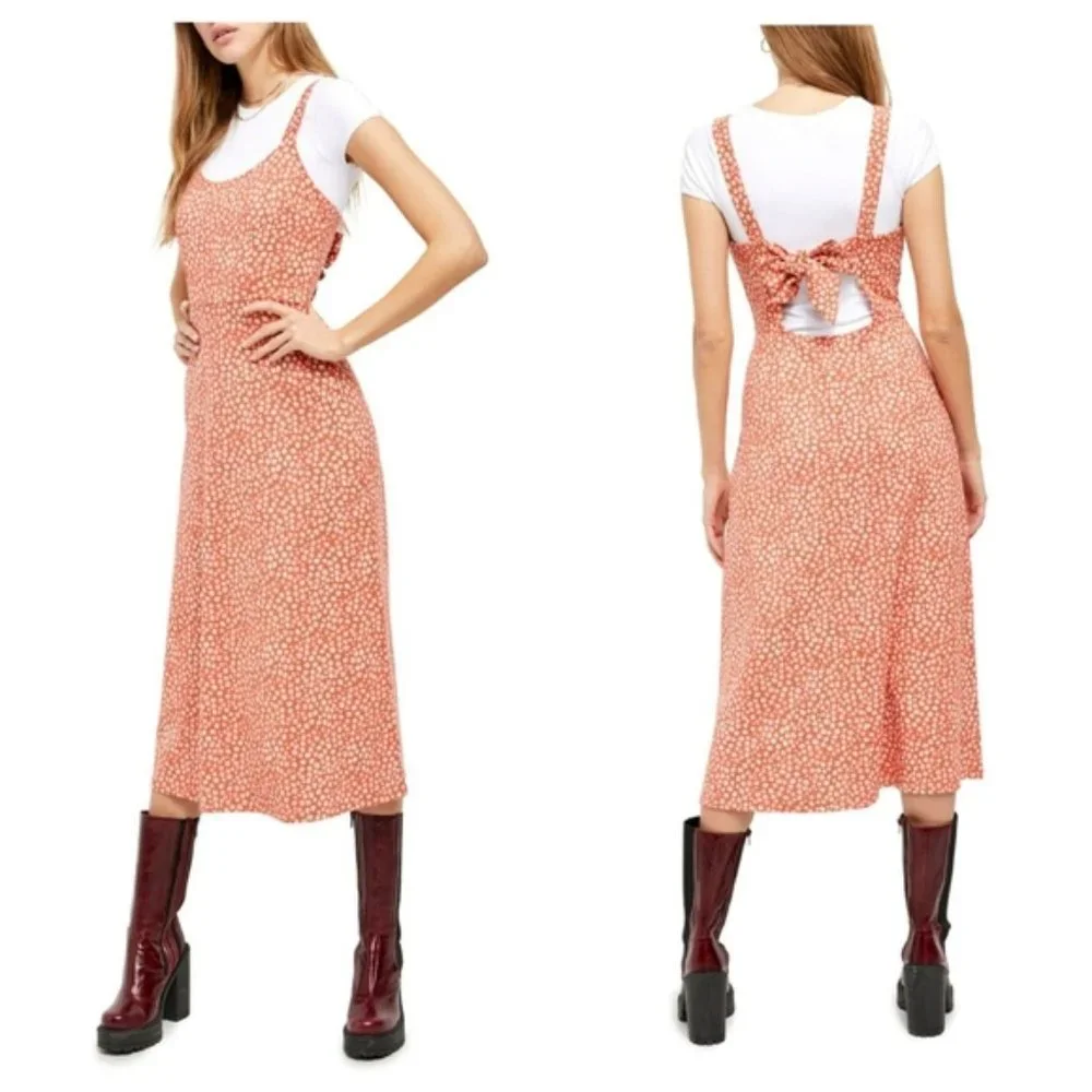 Free People Lorelai Daisy Print Tie Back Sundress